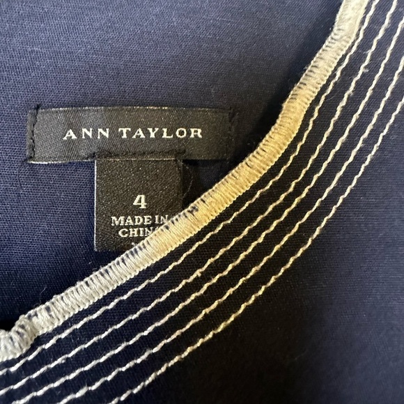 052 ANN TAYLOR Blue Mini Dress - Picture 4 of 6